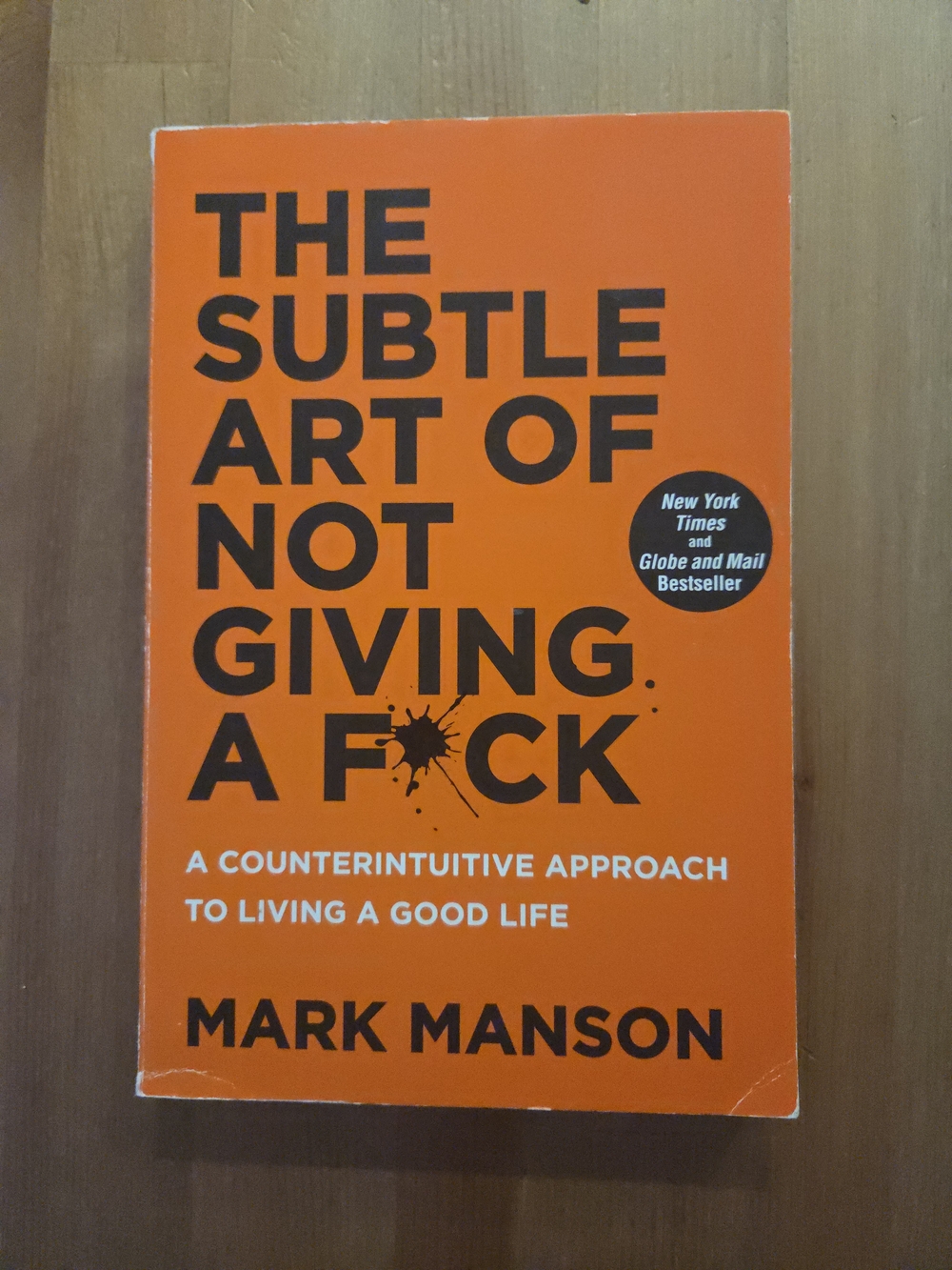 The Subtle Art Of Not Giving A F*ck Paperback